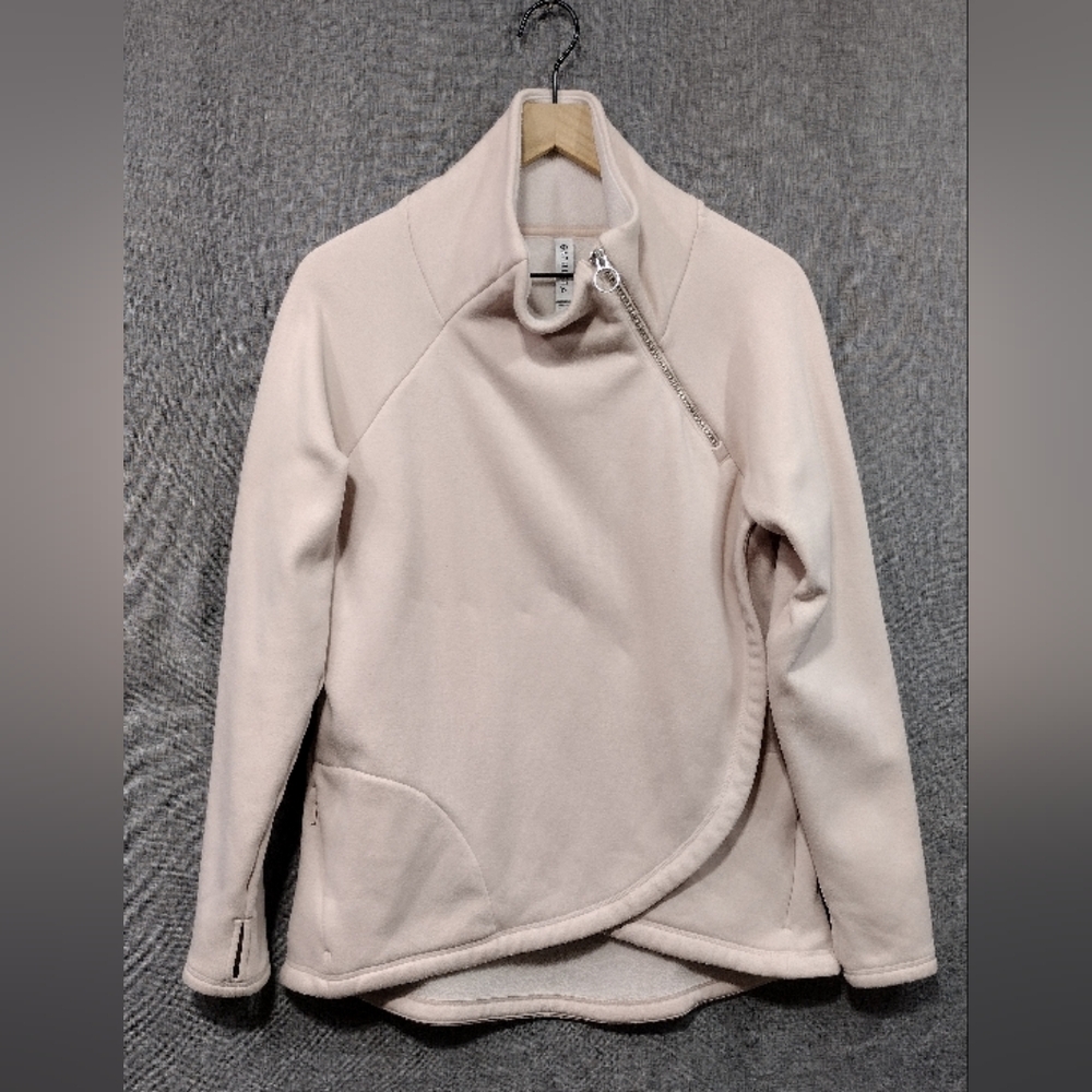 Athleta Cozy Karma Asym Pullover Women's M Pink Boho Retro 90s Y2K Casual Comfy